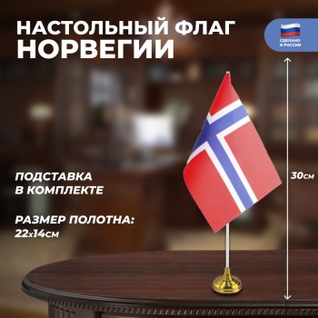 Настольный флаг Норвегии (22 х 14 см)