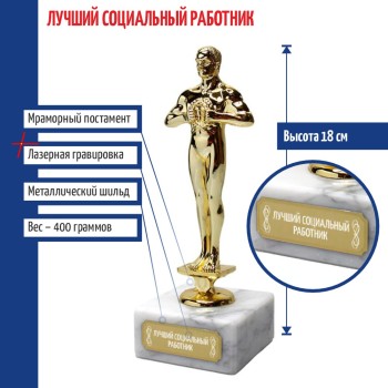 Статуэтка Фигура "Лучший социальный работник" (18 см)