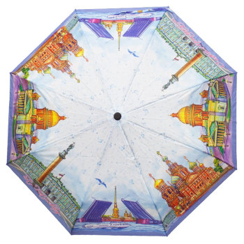 Складной зонт "Санкт-Петербургская графика" (полуавтомат)